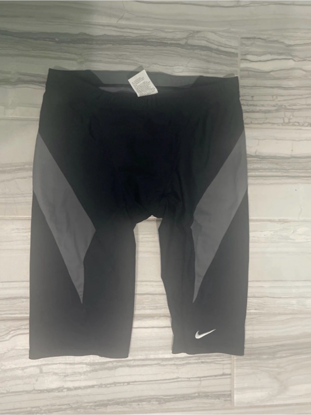 Nike boy Black Swim/jammers Shorts with Subtle Gray Stitching